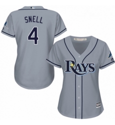 Womens Majestic Tampa Bay Rays 4 Blake Snell Authentic Grey Road Cool Base MLB Jersey 