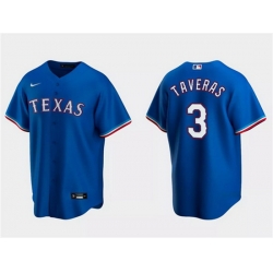 Men Texas Rangers 3 Leody Taveras Royal Cool Base Stitched Baseball Jersey