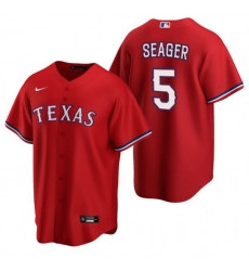 Men Texas Rangers 5 Corey Seager Red Cool Base Stitched Baseball Jersey