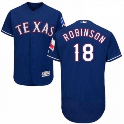 Mens Majestic Texas Rangers 18 Drew Robinson Red Alternate Flex Base Authentic Collection MLB Jersey