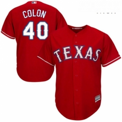 Mens Majestic Texas Rangers 40 Bartolo Colon Replica Red Alternate Cool Base MLB Jersey 