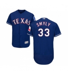 Mens Texas Rangers 33 Drew Smyly Royal Blue Alternate Flex Base Authentic Collection Baseball Jersey