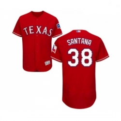 Mens Texas Rangers 38 Danny Santana Red Alternate Flex Base Authentic Collection Baseball Jersey