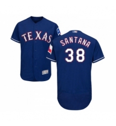 Mens Texas Rangers 38 Danny Santana Royal Blue Alternate Flex Base Authentic Collection Baseball Jersey