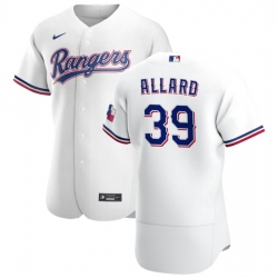 Texas Rangers 39 Kolby Allard Men Nike White Home 2020 Authentic Player MLB Jersey