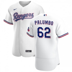 Texas Rangers 62 Joe Palumbo Men Nike White Home 2020 Authentic Player MLB Jersey