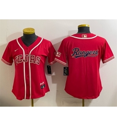 Women Texas Rangers Team Big Logo Red 2026 City Connect Stadium Stitched Baseball Jersey S Women Texas Rangers Team Big Logo Red 2026 City Connect Stadium Stitched Baseball Jersey S