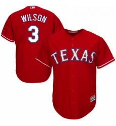 Youth Majestic Texas Rangers 3 Russell Wilson Replica Red Alternate Cool Base MLB Jersey