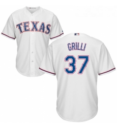 Youth Majestic Texas Rangers 37 Jason Grilli Replica White Home Cool Base MLB Jersey 