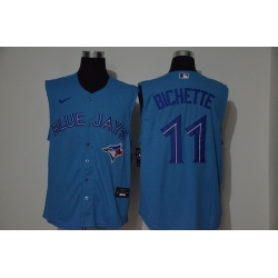 Blue Jays 11 Bo Bichette Blue Nike Cool Base Sleeveless Jersey