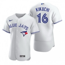 Men Toronto Blue Jays 16 Yusei Kikuchi White Flex Base Stitched Baseball jersey