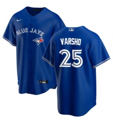 Men Toronto Blue Jays 25 Daulton Varsho Royal Cool Base Stitched Jersey