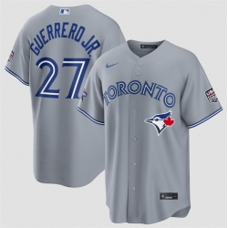 Men Toronto Blue Jays  27 Vladimir Guerrero Jr  Gray 2026 All Star Game   USA 250 Patch Stitched Baseball Jersey