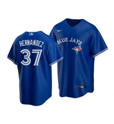 Men Toronto Blue Jays 37 Teoscar Hernandez Royal Cool Base Stitched Jerse