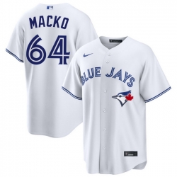 Men Toronto Blue Jays Adam Macko 64 White Home Limited Stitched Baseball Jersey