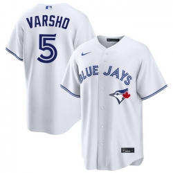 Men Toronto Blue Jays Daulton Varsho 5 White Home Limited Stitched Baseball Jersey