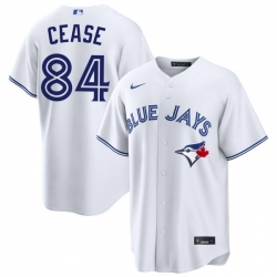 Men Toronto Blue Jays Dylan Cease 84 White Home Limited Stitched Baseball Jersey