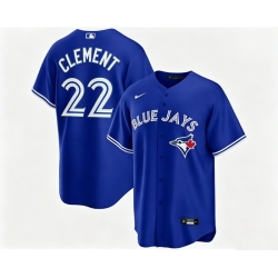 Men Toronto Blue Jays Ernie Clement 22 Blue Away Flex Base Stitched Baseball Jersey