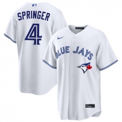 Men Toronto Blue Jays George Springer 4 White Home Limited Stitched Baseball Jersey