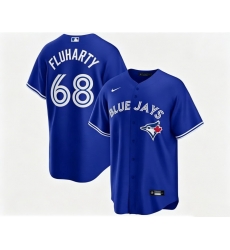 Men Toronto Blue Jays Mason Fluharty 68 Blue Away Flex Base Stitched Baseball Jersey