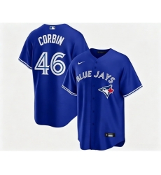 Men Toronto Blue Jays Patrick Corbin 46 Blue Away Flex Base Stitched Baseball Jersey