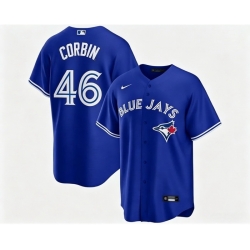 Men Toronto Blue Jays Patrick Corbin 46 Blue Away Flex Base Stitched Baseball Jersey