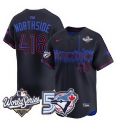 Men Women Youth Blue Jays 50th Patch 2025 World Series City Connect 416 Northside Stitched Jersey 