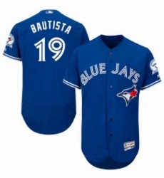 Mens Majestic Toronto Blue Jays 19 Jose Bautista Blue Alternate Flex Base Authentic Collection MLB Jersey