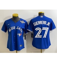 Women Toronto Blue Jays 27 Vladimir Guerrero Jr  Royal 2025 World Series Cool Base Stitched Baseball Jersey 