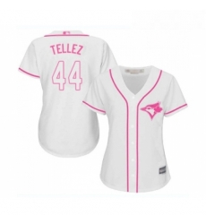 Womens Toronto Blue Jays 44 Rowdy Tellez Replica White Fashion Cool Base Baseball Jersey 