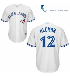 Youth Majestic Toronto Blue Jays 12 Roberto Alomar Authentic White Home MLB Jersey