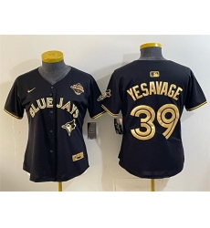 Youth Toronto Blue Jays 39 Trey Yesavage Black Gold 2025 American League Champions Limited Stitched Baseball Jersey
