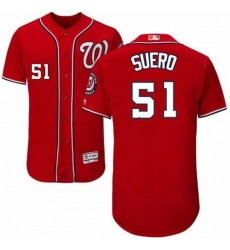 Men Washington Nationals Wander Suero 51 Nike Red Home 2020 Authentic Player MLB Jersey