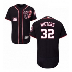 Mens Majestic Washington Nationals 32 Matt Wieters Navy Blue Flexbase Authentic Collection MLB Jersey