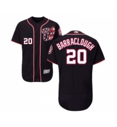 Mens Washington Nationals 20 Kyle Barraclough Navy Blue Alternate Flex Base Authentic Collection MLB JerseyBas