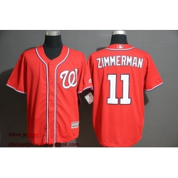 Nationals 11 Ryan Zimmerman Red Cool Base Jersey