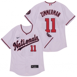 Nationals 11 Ryan Zimmerman White Nike 2020 Flexbase Jersey