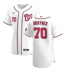 Washington Nationals 70 Ben Braymer Men Nike White Home 2020 Authentic Player MLB Jersey