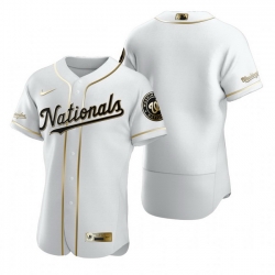 Washington Nationals Blank White Nike Mens Authentic Golden Edition MLB Jersey