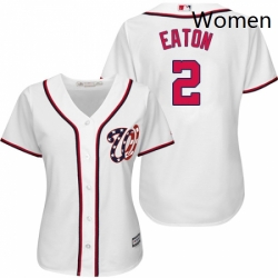 Womens Majestic Washington Nationals 2 Adam Eaton Authentic White Home Cool Base MLB Jersey