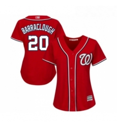 Womens Washington Nationals 20 Kyle Barraclough Replica Red Alternate 1 Cool Base Baseball Jersey 