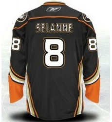 Anaheim Ducks 8 Teemu Selanne Black NHL Jerseys