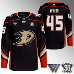 Men Anaheim Ducks 45 Colton White Black 30th Anniversary Stitched Jersey