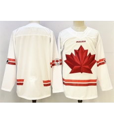 Men Canada Hockey Blank White Stitched Jersey Men Canada Hockey Blank White Stitched Jersey