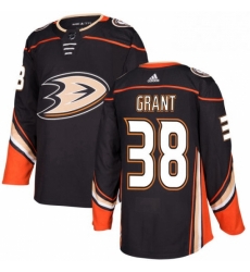 Mens Adidas Anaheim Ducks 38 Derek Grant Authentic Black Home NHL Jersey 