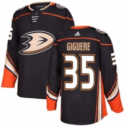 Youth Adidas Anaheim Ducks 35 Jean Sebastien Giguere Authentic Black Home NHL Jersey 