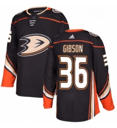 Youth Adidas Anaheim Ducks 36 John Gibson Authentic Black Home NHL Jersey 