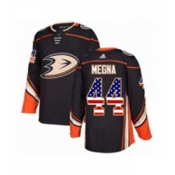 Youth Adidas Anaheim Ducks 44 Jaycob Megna Authentic Black USA Flag Fashion NHL Jersey 