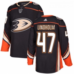 Youth Adidas Anaheim Ducks 47 Hampus Lindholm Authentic Black Home NHL Jersey 