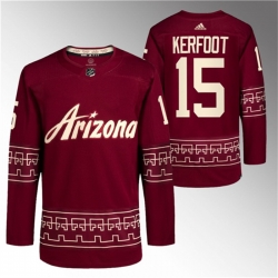 Men Arizona Coyotes 15 Alexander Kerfoot Garnet Alternate Pro Jersey